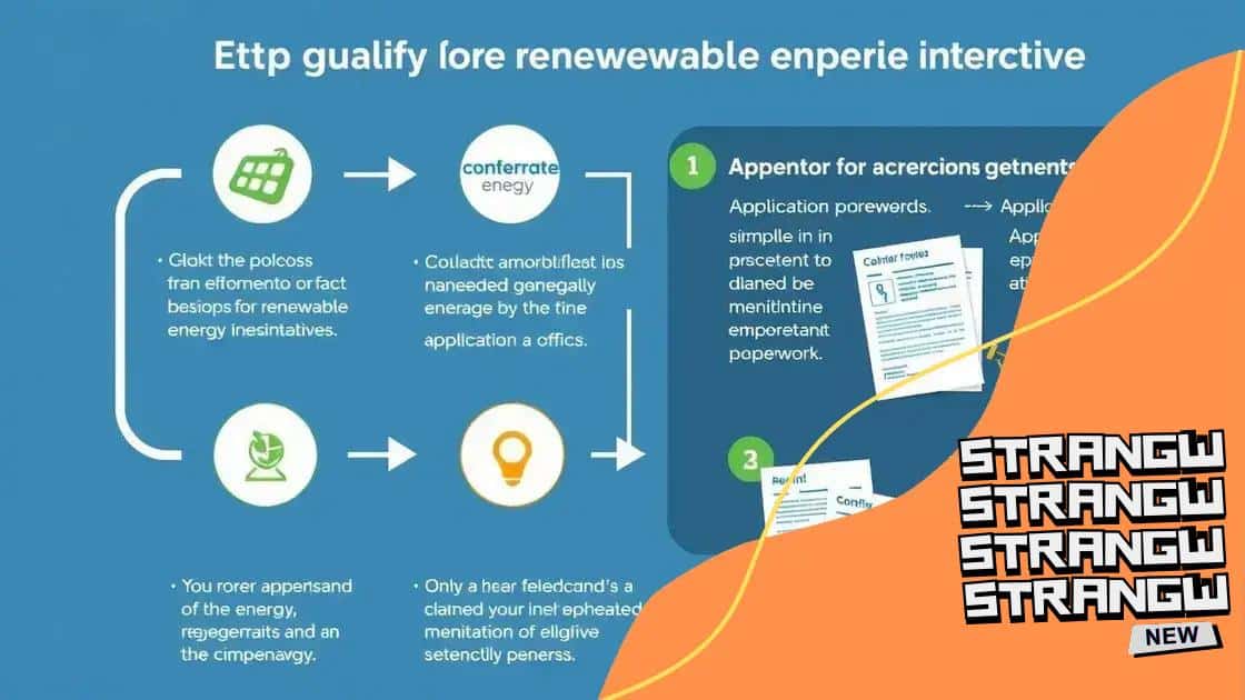How to qualify for renewable energy incentives