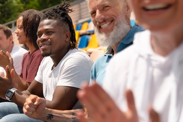 A diverse group of people, possibly at a rally or a community event, engaged in discussions and holding signs with political messages or candidate names. The scene should exude civic engagement and participation in the democratic process.