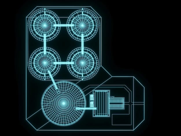 A detailed schematic or conceptual diagram of a futuristic superconducting chip, showcasing intricate circuits and glowing pathways.