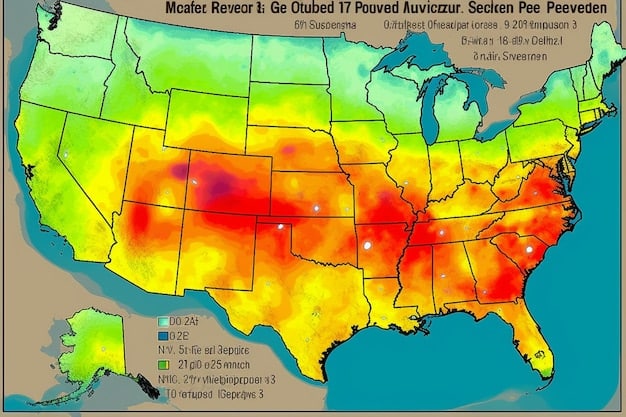 A detailed map of the United States highlighting regions with varying levels of air pollution, annotated with symbols representing neurological disorder hotspots.