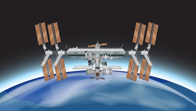 A detailed illustration of a satellite deploying a passive drag sail to accelerate its deorbit, showing the satellite safely entering the Earth's atmosphere.