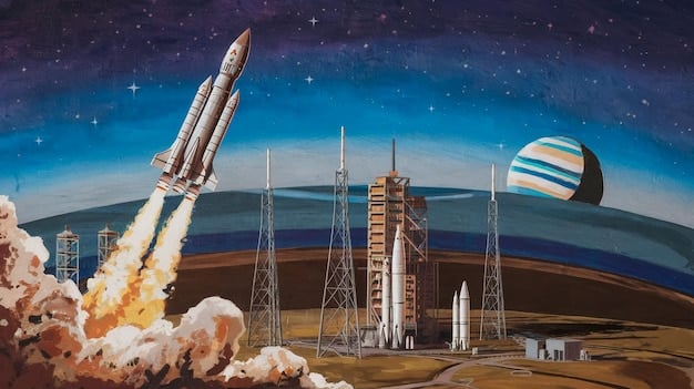 Artistic representation of NASA's SLS rocket launching the Orion spacecraft towards the Moon, emphasizing its role as the backbone for the Artemis program's crewed lunar missions.