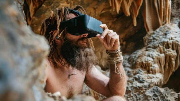 A close-up view of an archaeologist using a handheld 3D scanner to capture the intricate details of a newly unearthed ancient Native American pottery shard at an excavation site in Arizona.