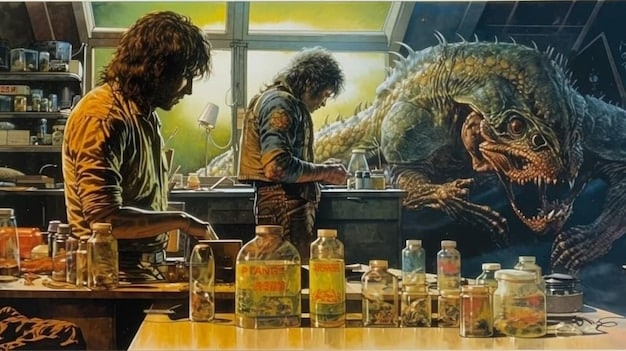 Scientists in a state-of-the-art ancient DNA lab in the US, carefully extracting samples from ancient bones, with a Native American elder observing the process, symbolizing collaborative and ethical research practices.