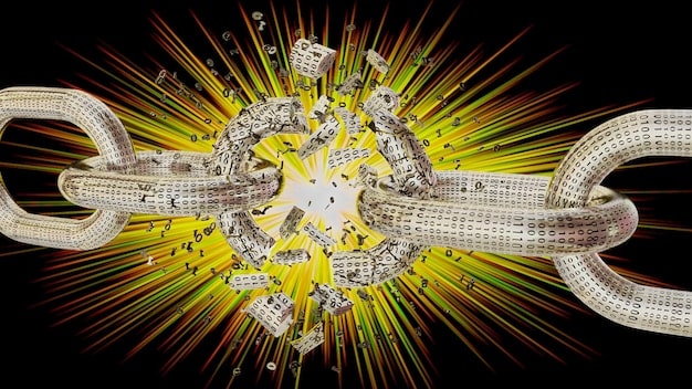 A complex web of interconnected gears, some broken and others worn, representing the US economy struggling under the weight of the national debt. Overlaid is text showing rising debt figures and arrows pointing downwards, indicating negative impact.