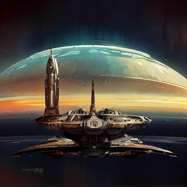 An artist's rendering of the Europa Clipper spacecraft orbiting Europa. The spacecraft is shown with its solar panels extended, and Jupiter is visible in the background. The image highlights the challenges of operating in Europa's harsh radiation environment.