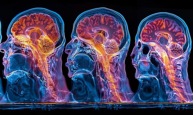 A brain scan image (fMRI) highlighting specific areas of the brain that are active during a conscious task. The image should visually represent the neural correlates of 'The Science of Consciousness: Exploring the Neural Correlates of Subjective Experience'.