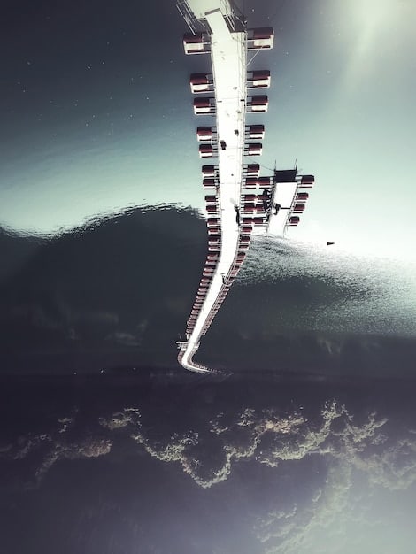 A conceptual image of a reusable rocket landing vertically on a platform at sea, with a backdrop of Earth and stars. The image conveys innovation and cost-effectiveness in space travel, reflecting the goals of the updated US Space Priorities Framework, released in January 2025.