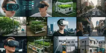 Futuristic collage depicting 2025 emerging fads across technology, sustainability, and lifestyle.