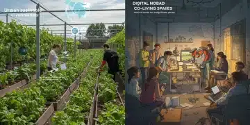 Two niche movements gaining national traction in 2025, depicted through vibrant community activities.