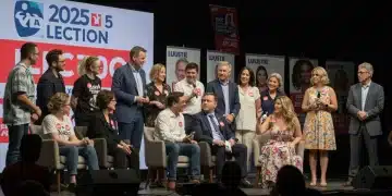 Celebrities and politicians discussing 2025 election endorsements