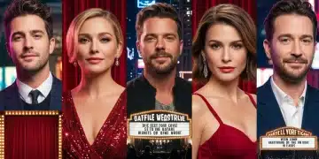 Prominent celebrities poised for their 2025 Broadway debuts, blending Hollywood glamour with theatrical anticipation.