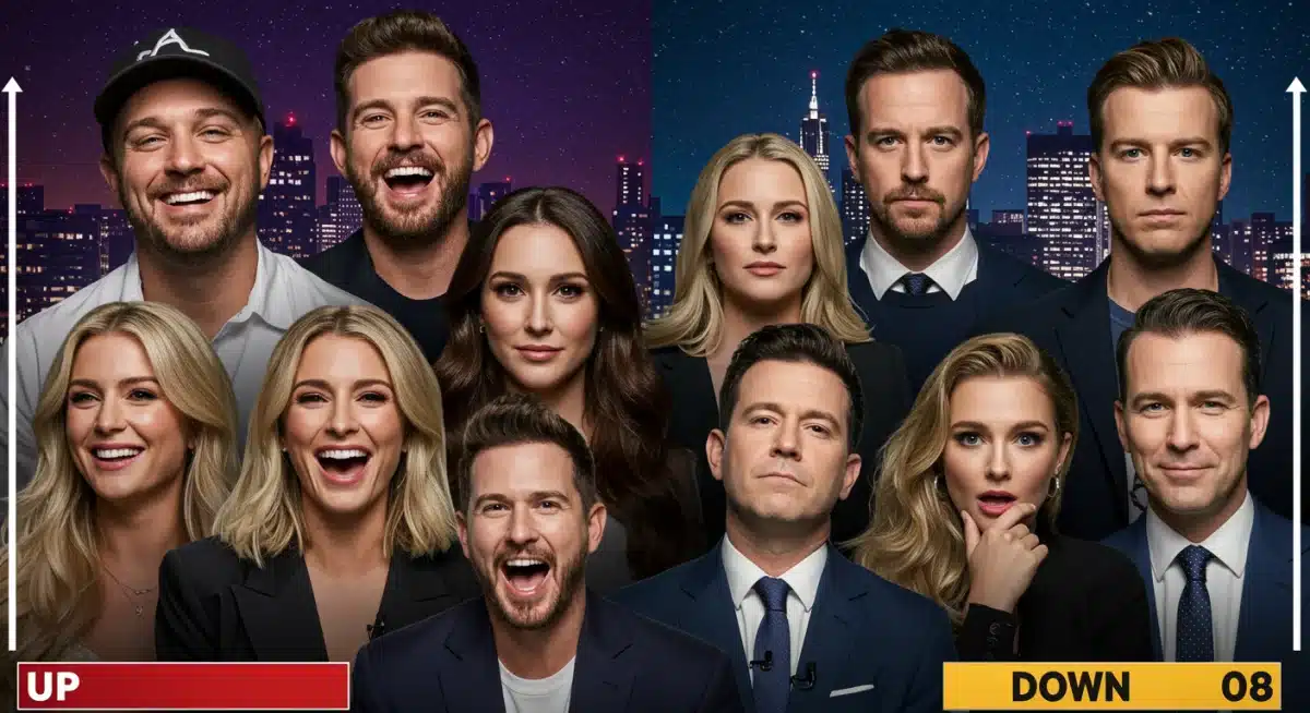 Celebrities rising and falling in power index