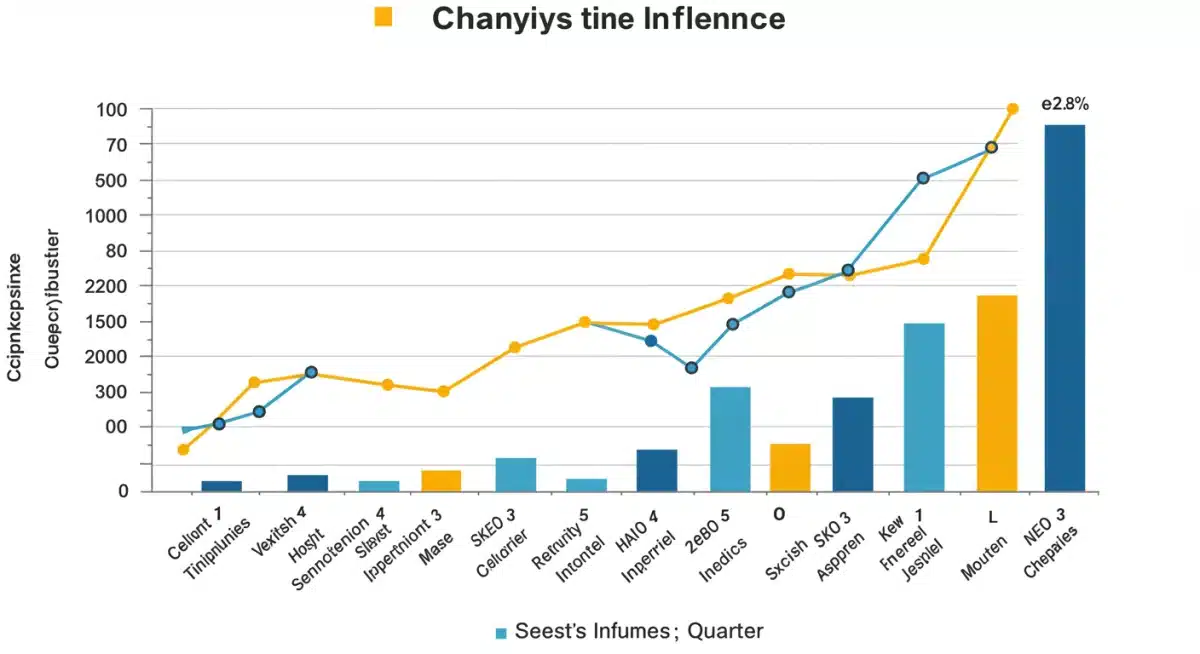 Data visualization of celebrity influence trends