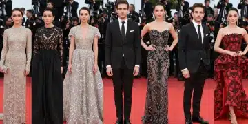 Celebrities on red carpet showcasing 2025 fashion trends
