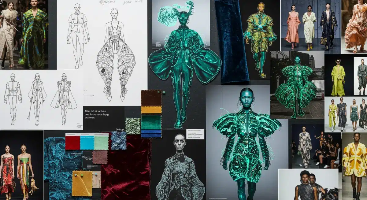 Fashion designer's 2025 collection mood board