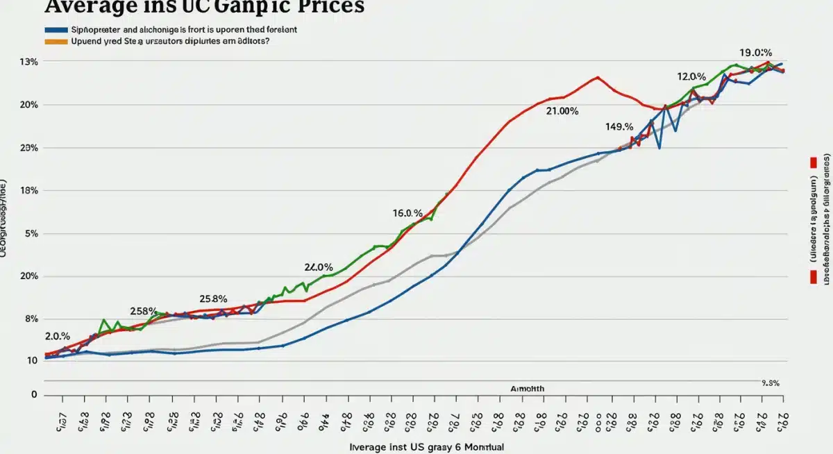 Graph showing over 15% fluctuation in US gasoline prices over six months.