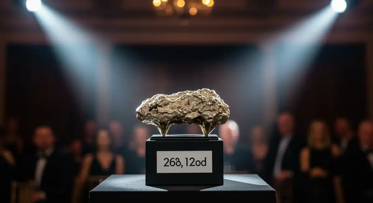 Luxury item being auctioned at a celebrity-backed charity event, driving bids.