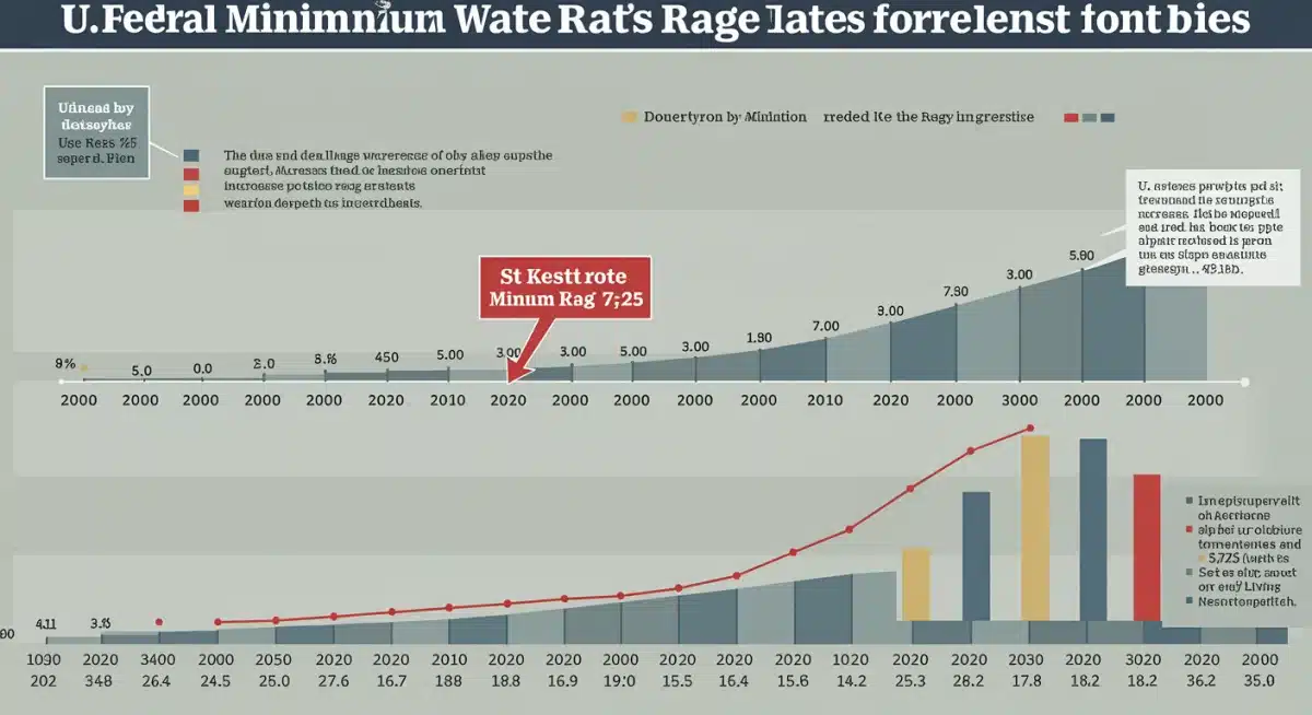 Timeline of U.S. federal minimum wage rates and inflation since 2009