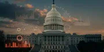 Abstract representation of shifting political landscape impacting national policy