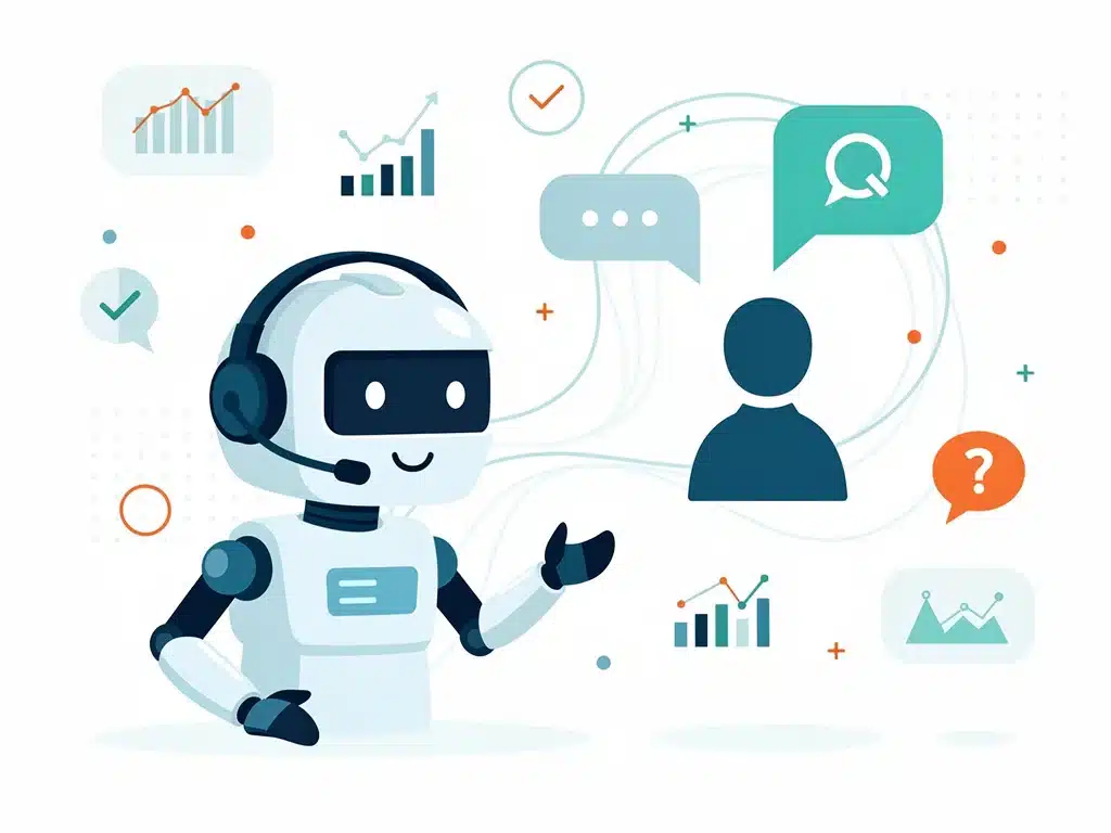 AI-powered chatbot providing customer support to a small business client