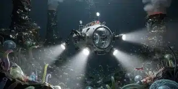 Advanced submersible exploring deep-sea hydrothermal vent with new marine species off US Coast 2026
