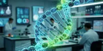 DNA double helix symbolizing genetic discoveries from US biotech firms