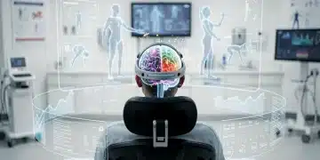 Futuristic BCI device assisting a patient in a medical rehabilitation setting in the US