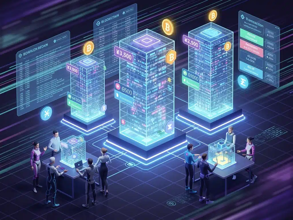 Virtual real estate transactions in the metaverse, symbolizing digital economic activity and growth.