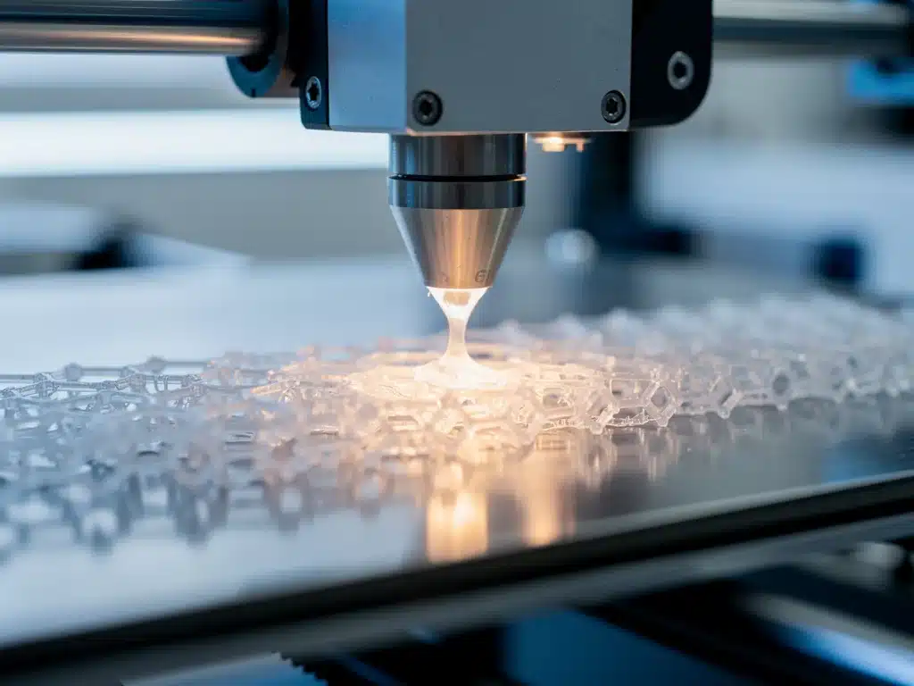 3D printer creating nanostructured components