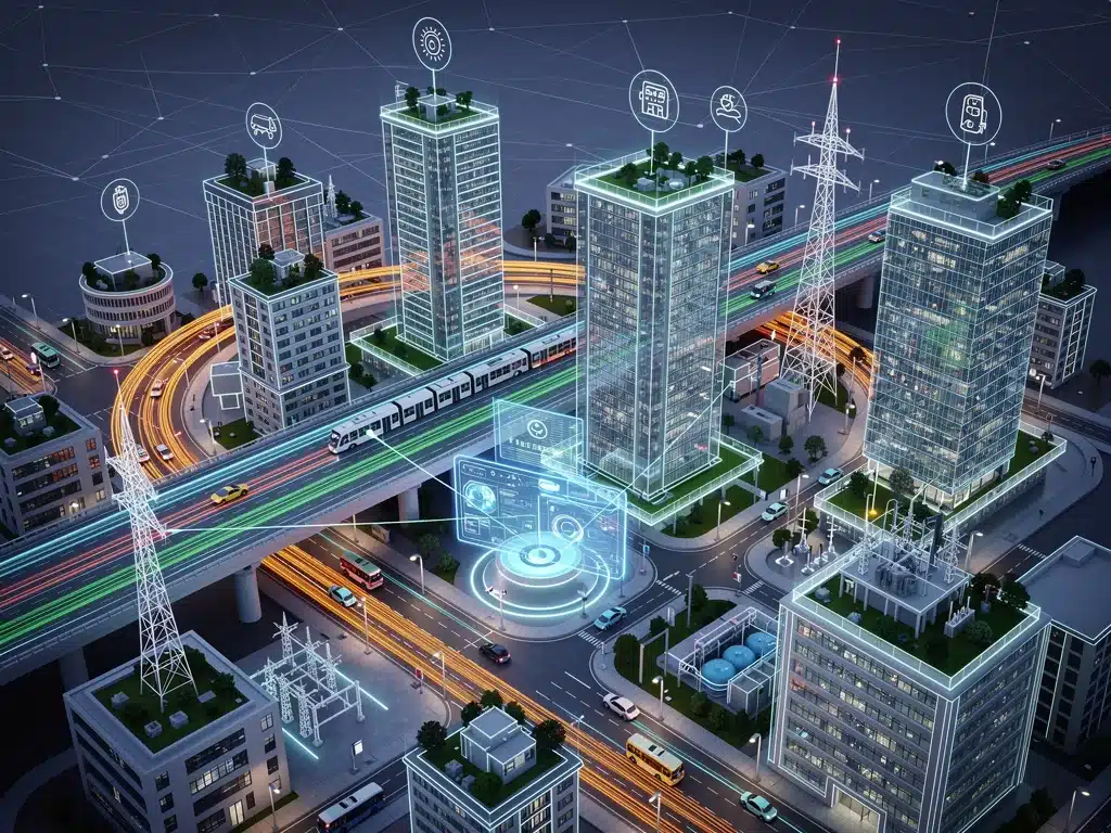 Smart city infrastructure powered by interconnected digital twins